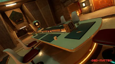An interactive tabletop puzzle inside the research base