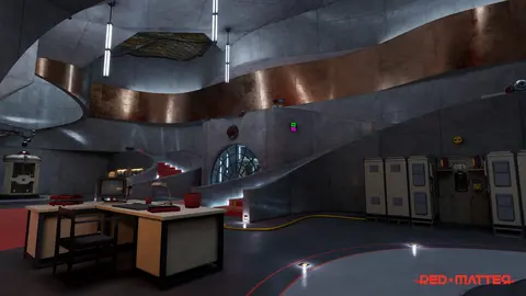 A circular laboratory built from concrete and steel