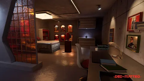 Living quarters inside the abandoned base